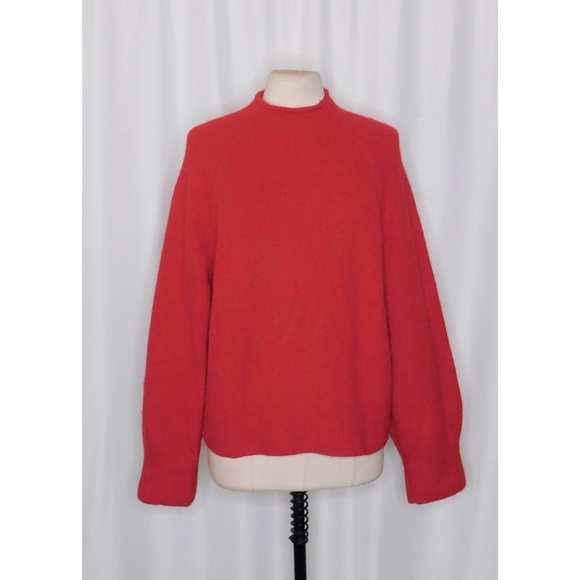 J. CREW Rollneck Sweater Supersoft Yarn Classic Cardinal Red Wool Alpaca X-Large - Picture 3 of 15
